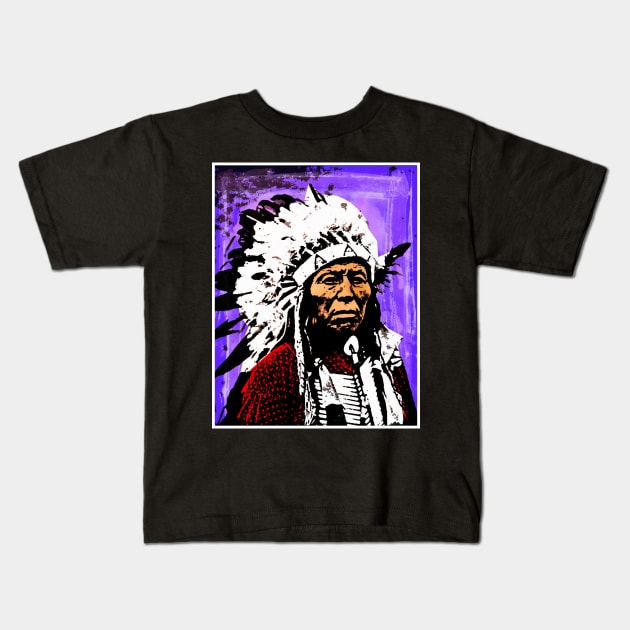 Chief Flying Hawk Kids T-Shirt by truthtopower